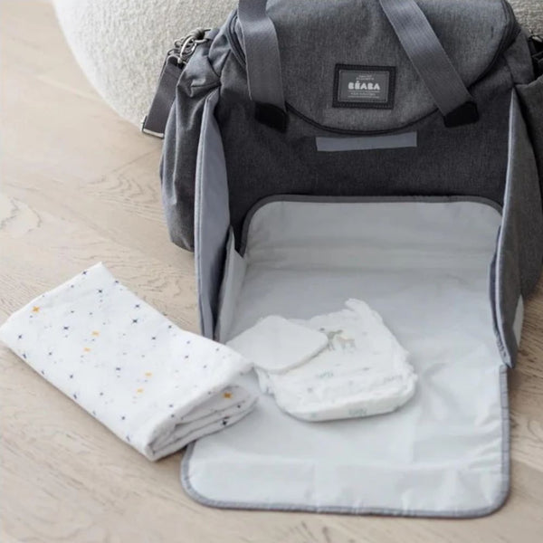Beaba Sydney II Changing Baby Diaper Bag - Heather Grey