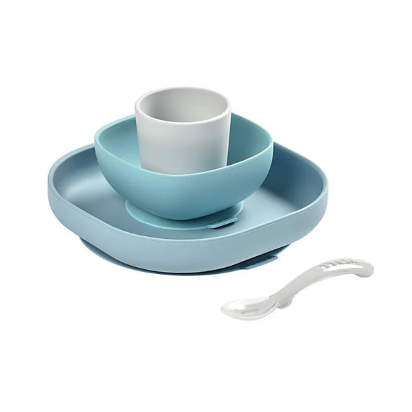 Beaba 4 Pieces Silicone Dinner Set - Jungle