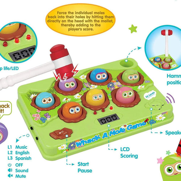 Five Star Pound A Mole Game for Toddlers - Dezine Kids