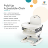 Mastela Booster Seat Fold Up Adjustable Chair - Grey - Dezine Kids