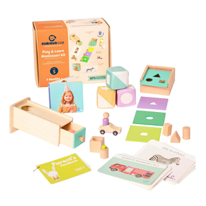 Curious Cub Montessori Wooden Play & Learning Activity Kit - Level 5 (9+M)