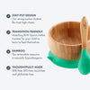 Avanchy Baby Bamboo & Silicone Suction Base Bowl + Spoon - Blue