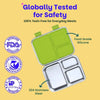 Basil 3 Compartment easy open-close Lunchbox - Matcha