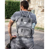 Beaba Wellington Diaper Bag, Large Capacity Baby Bag with Changing Mat, Durable, Water Resistant - Heather Grey