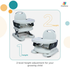 Mastela Booster Seat Fold Up Adjustable Chair - Grey - Dezine Kids