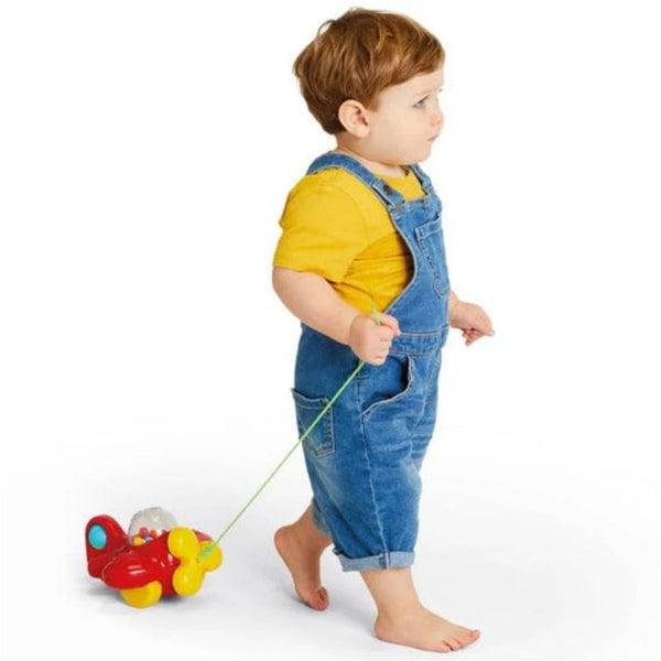 Elc Pull Along Popping Plane Multicolour - Dezine Kids
