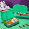 Basil 2 Compartment Stainless Steel Lunchbox with Plastic Lid - Retro Stack