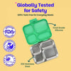 Basil 4 Compartment Stainless Steel Lunchbox with Plastic Lid - Retro Stack