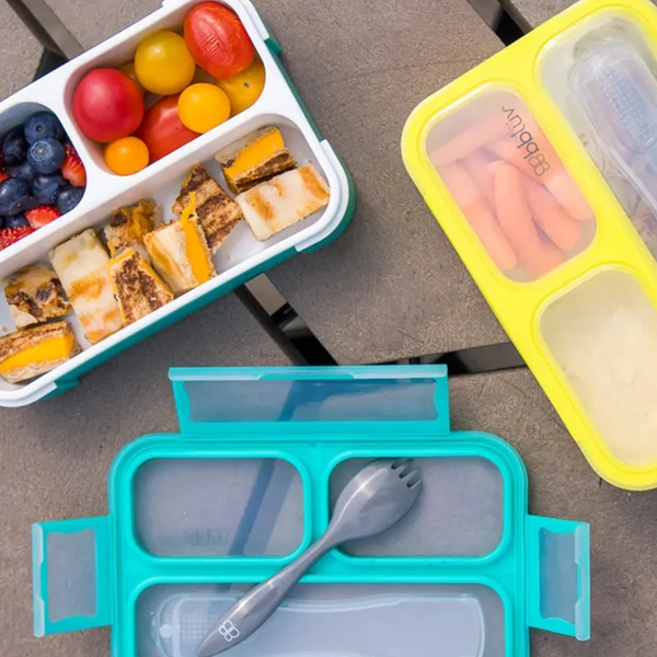 Bbluv Bento Complete Sealed Lunchbox with Spork - Aqua - Dezine Kids