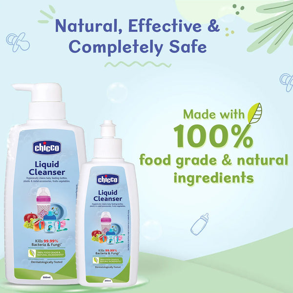 Chicco Liquid Cleanser with 100% Food Grade & Natural Ingredients - 500ml