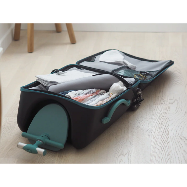 Beaba Ride On Cabin Luggage Suitcase with Child Seat, Aged 4 and Above, Expandable Large Opening Capacity 22 L
