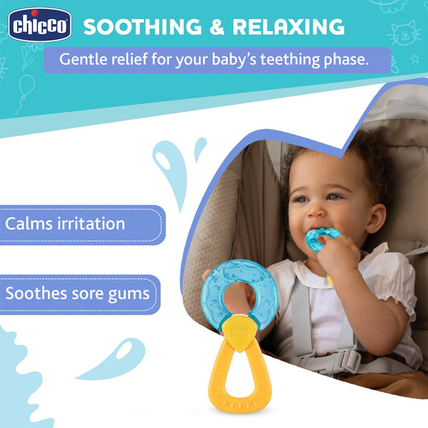 Chicco Teether Refreshing Pink 4M+ 1Pc - Ring Handle