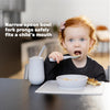 EzPz Happy Utensils for Toddlers(Spoon, Fork & Knife) - Pewter