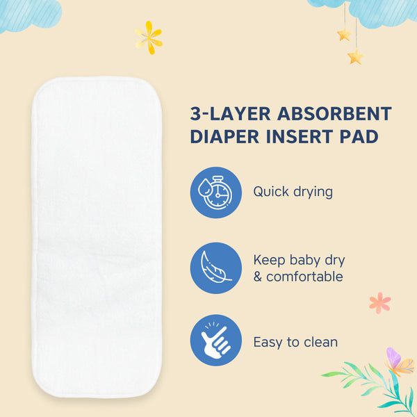 Hopop Washable & Reusable Baby Diaper Inserts - Dezine Kids