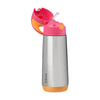 B.Box Insulated Drink Bottle Sipper 500 ml - Strawberry Shake Pink Orange