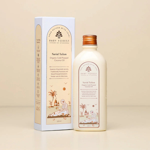 Narial Tailam Organic Cold Pressed Coconut Oil 200Ml - dezinekids.com