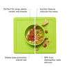 EzPz Happy Bowl 100% Food Grade Silicone Suction Bowl with Built In Placemat - Lime