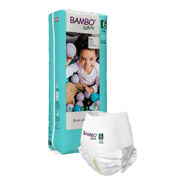 Bambo Nature Pant Style Diapers, Size 6, XXL Size (15+ Kgs) 38pcs - Dezine Kids