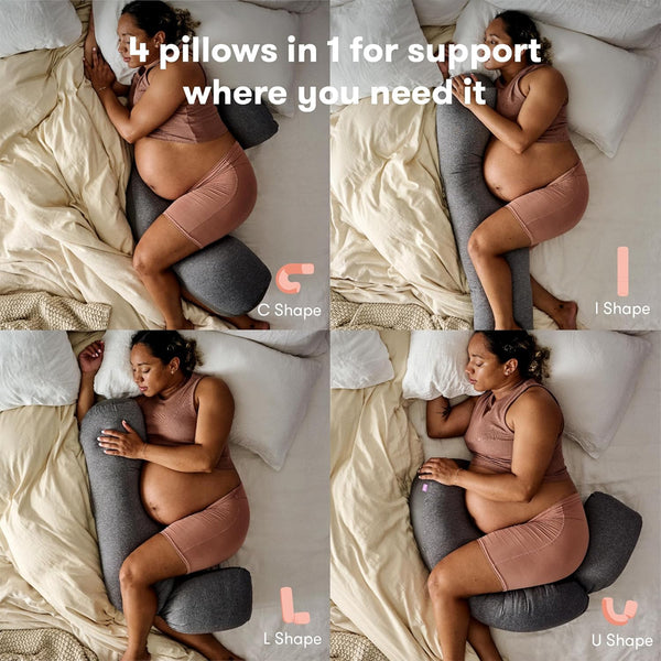 Frida Mom Adjustable Keep Cool Pregnancy Pillow Support for Belly Hips + Legs for Pregnant Women