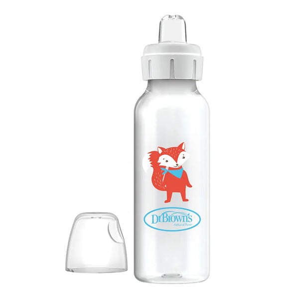 Dr.Browns Milestones Narrow Sippy Bottle (6m+) 8oz/250 ml - Fox - Dezine Kids