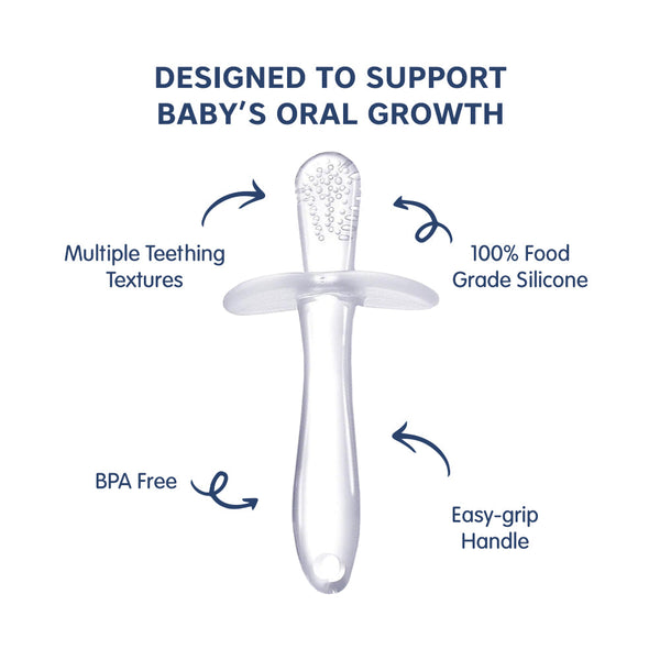 Hopop Easy Grip Silicone Teether for Teething Gums - Dezine Kids