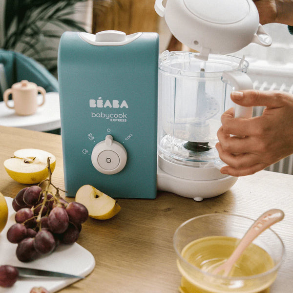Beaba Babycook Express Multifunctional Baby Food Processor, Blender, Steamer, Sterilizer and Cooker - Baltic Blue