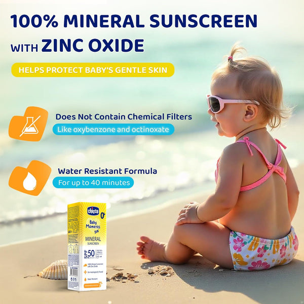 Chicco Baby Moments Mineral Sun Cream SPF 50 - 75g