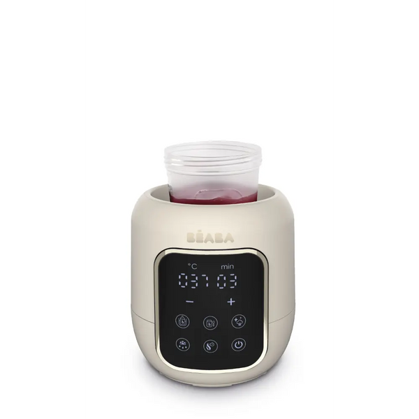 Beaba Multi Milk 5 in 1 Baby Bottle Warmer, Fast Steam Mode, Defrost & Baby Food Warmer with LED Display, Touch Screen & Adjustable Timer - Clay