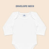 Hopop Baby 100% Cotton Soft & Warm Thermal Full Sleeves Romper Vest with Envelope Neck Design