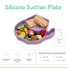 Melii 100% Food Grade Silicone Plate Suction Base With Divided Sections - Cat