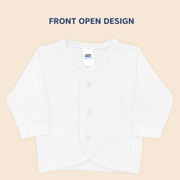 Hopop Front Open Full Sleeves Cotton Vest for Babies - Dezine Kids