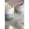 Beaba Stacked Formula Container, Airtight Multifunctional Storage Container, 4 Interchangeable Compartments, Microwave Safe - Cotton/Sage Green