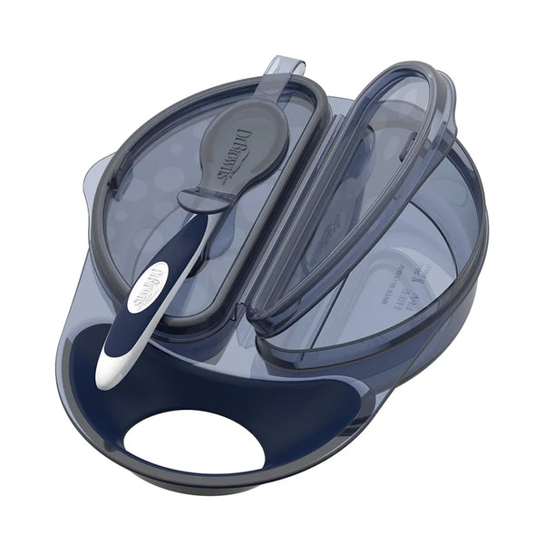 Dr.Browns Travel Fresh Bowl and Spoon - Dark Blue