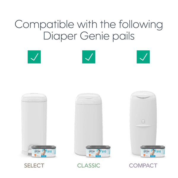 Diaper Genie Square Refills Holds Upto 270 Newborn Sized Diapers