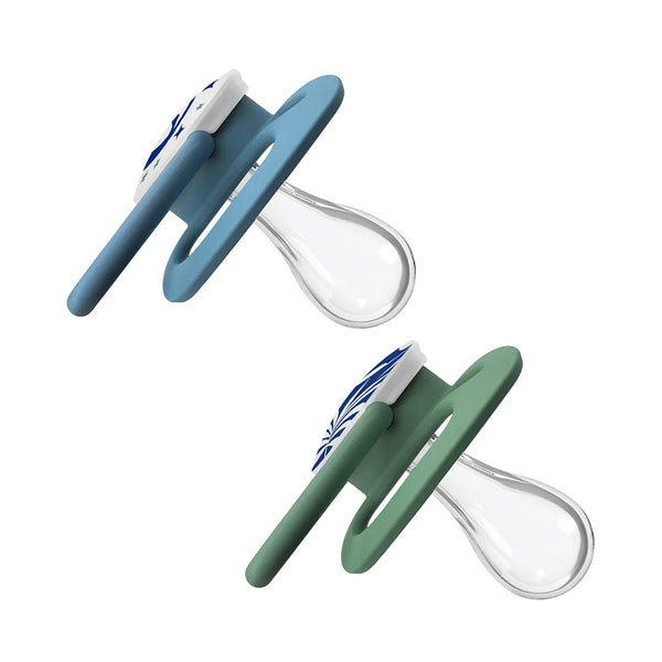 Dr.Browns Blue Advantage Pacifiers Stage 2 Glow in the Dark, Pack of 2 - Blue Nature - Dezine Kids