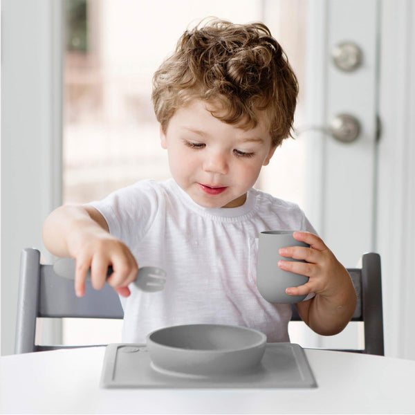 EzPz Mini Cup for Toddlers - Grey