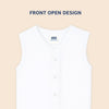 Hopop Front Open Sleeveless Cotton Vest for Babies - Dezine Kids
