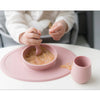 EzPz Tiny Bowl 100% Food Grade Silicone Suction Bowl Non Slip & Microwave Safe - Blush