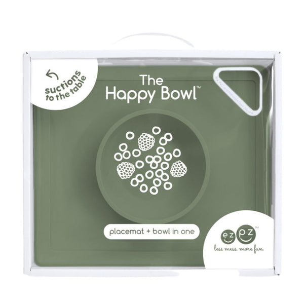 EzPz Mini Bowl 100% Food Grade Silicone Suction Bowl, Non Slip, BPA Free - Olive