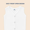 Hopop Baby 100% Cotton Soft & Warm Front Open Thermal Sleeveless Vest