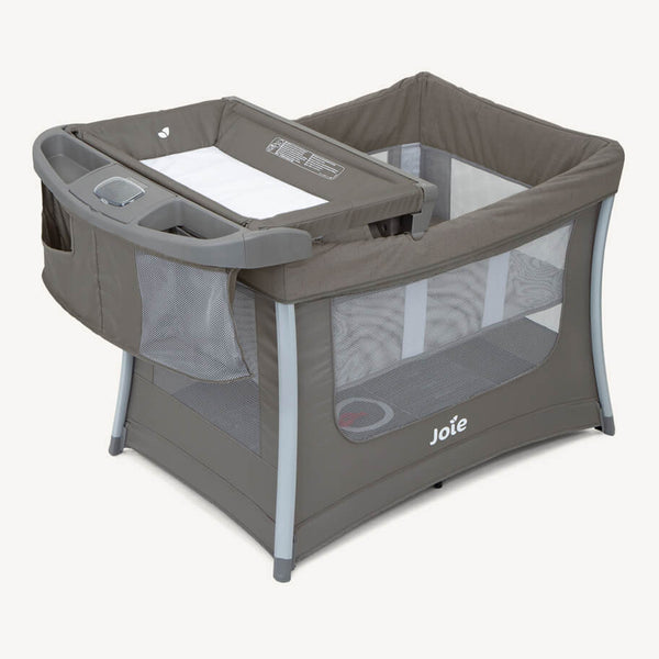 Joie Illusion Portable Baby Playard 0 to 15kg - Nickel - Dezine Kids