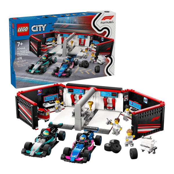 Lego City F1 Garage & Mercedes AMG & Alpine Cars