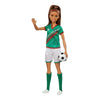 Barbie Soccer Doll, Brunette, #16 Uniform, Soccer Ball, Cleats, Socks