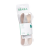 Beaba 1st Stage Silicone Spoon with Ultra Soft Tip, Gum Friendly, Ergonomic Handles, BPA Free, Set of 2 - Clay/Praline