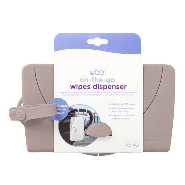 Ubbi On The Go Baby Wipes Dispenser - Taupe