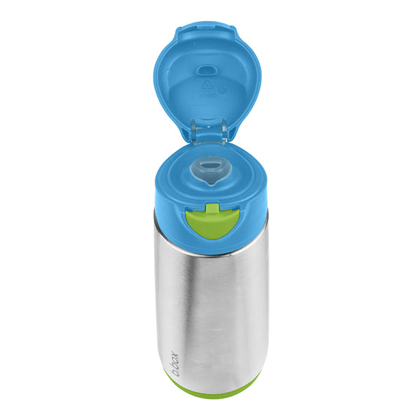 B.Box Insulated Sport Spout Drink Water Bottle 500 ml - Ocean Breeze Blue Green