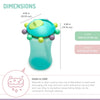 Melii Abacus Sippy Cup With Flip Top Doubles as a Toy, 340 ml - Blue