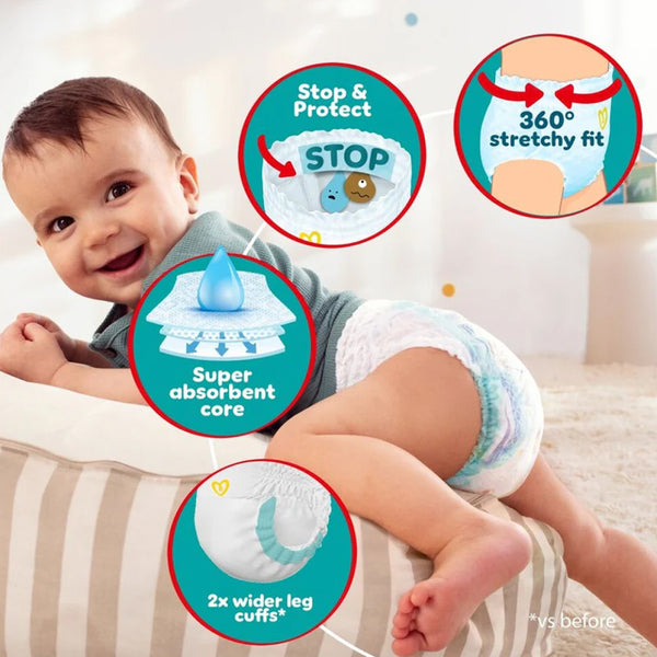 Pampers Baby Dry Nappy Pants, Size 4 - 38 Pack - Dezine Kids