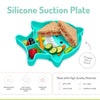Melii 100% Food Grade Silicone Plate Suction Base With Divided Sections - Shark