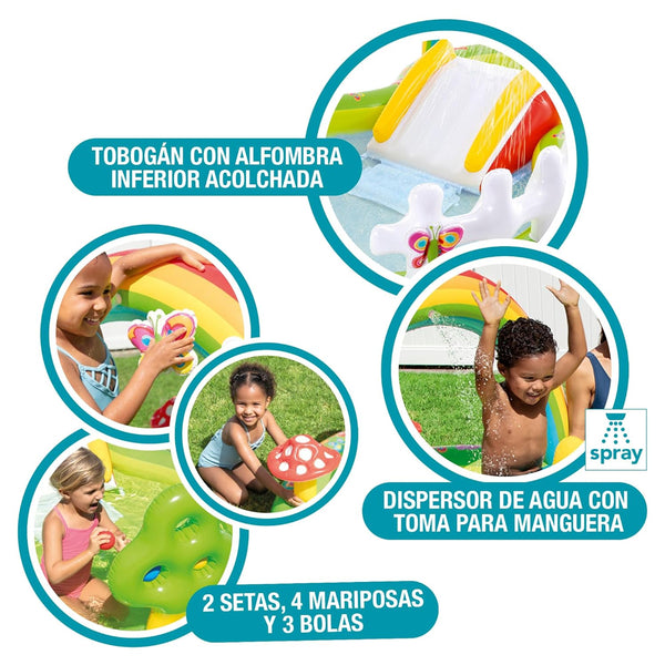 Intex My Garden Inflatable Play Center With Slide 2Y+ - Dezine Kids